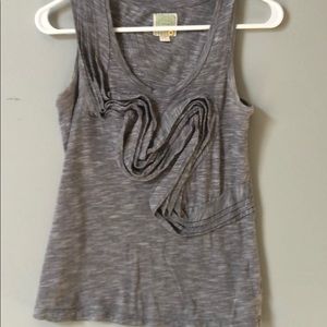 Anthropologie tank top with ribbon detail